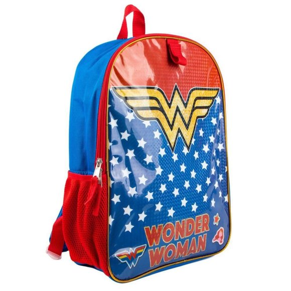 DC Comics Wonder Woman Grl Power Youth Backpack with Lunchbox - Picture 2 of 7